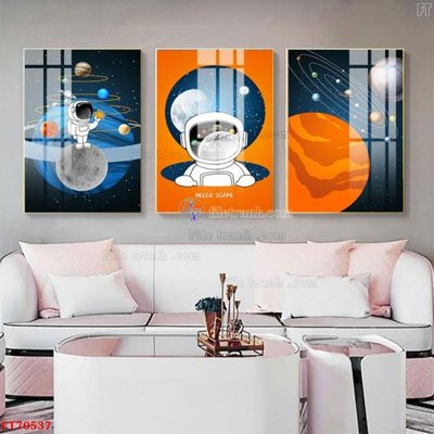 Tải file Tranh treo hiện đại pha lê gương FT70537 (gốc) chủ đề hoa sen