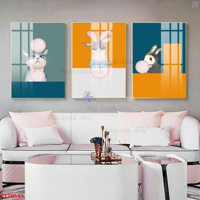 File gốc Tranh treo hiện đại pha lê gương FT70543 (vector) cho in ấn