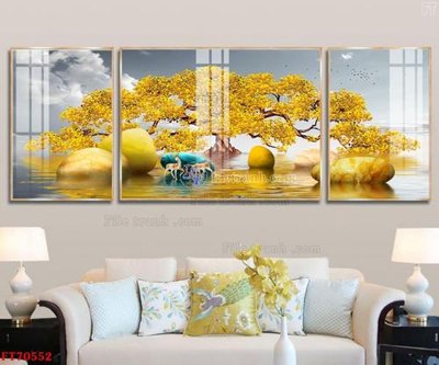 File gốc Tranh treo hiện đại pha lê gương FT70552 (in 3D) cho trang trí