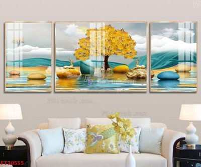 File tranh Tranh treo hiện đại pha lê gương FT70555 (ảnh gốc) độc quyền