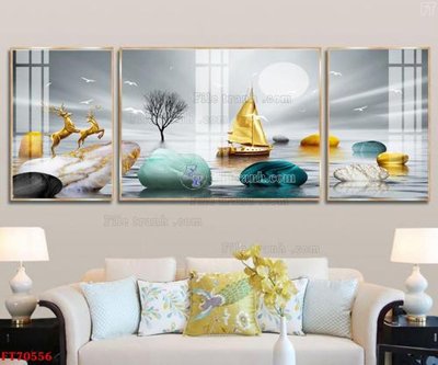 Chi tiết file ảnh Tranh treo hiện đại pha lê gương FT70556 sắc nét
