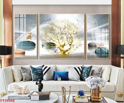 File tranh gốc Tranh treo hiện đại pha lê gương FT70562 (bản quyền) file PSD