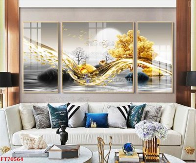 File gốc Tranh treo hiện đại pha lê gương FT70564 (trang trí) cho phòng khách