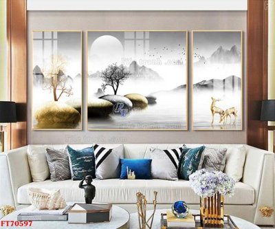 Tải file gốc Tranh treo hiện đại pha lê gương FT70597 (in khổ lớn) không mờ