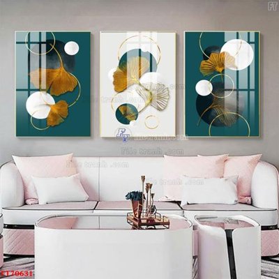 File in trần Tranh treo hiện đại pha lê gương FT70631 (file gốc) hoa văn 3D