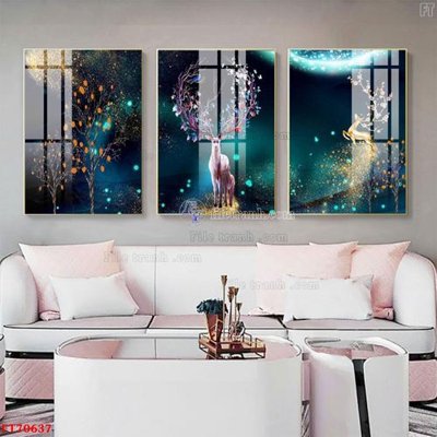 Tải xuống file tranh gốc Tranh treo hiện đại pha lê gương FT70637 (PSD/TIFF)