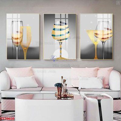 Ảnh gốc file in lụa Tranh treo hiện đại pha lê gương FT70650 chi tiết