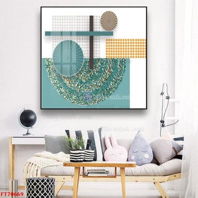 File gốc Tranh treo hiện đại pha lê gương FT70669 (in lụa) trang trí tường