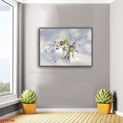 File PSD Tranh treo hiện đại pha lê gương FT70706 (gốc) nhiều lớp (multi-layer)