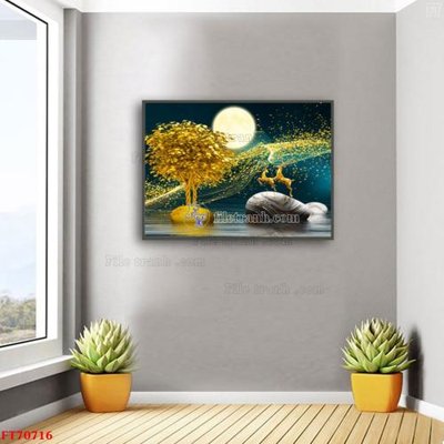 Tải file gốc Tranh treo hiện đại pha lê gương FT70716 (bản PSD) gốc