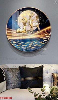 Tải file gốc Tranh treo hiện đại pha lê gương FT70758 dùng cho in ấn