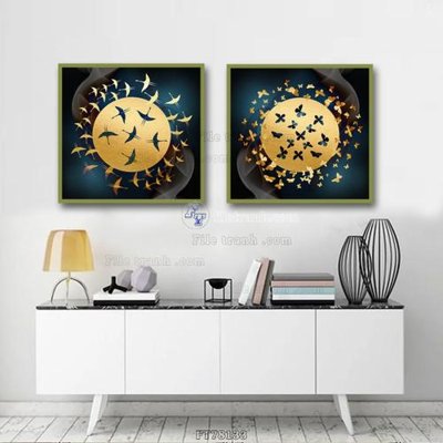 Tải file gốc Tranh treo pha lê gương FT78133 dùng cho in ấn