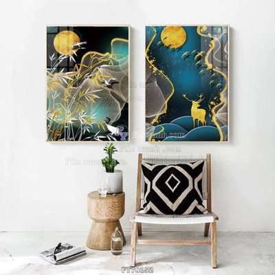 File tranh in trần 3D Tranh treo pha lê gương FT78152 (ảnh gốc)