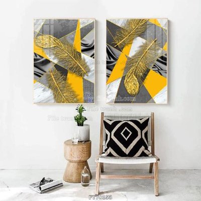 File tranh Tranh treo pha lê gương FT78153 (file gốc) chủ đề phong thủy