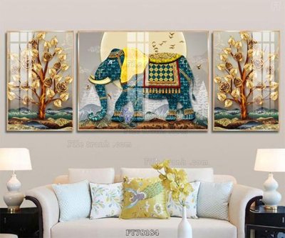 File tranh in trần 3D Tranh treo pha lê gương FT78184 (ảnh gốc)