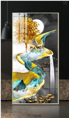 File gốc Tranh treo pha lê gương FT78295 (in ấn) màu sắc trung thực
