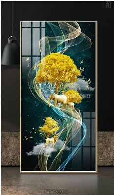 Tải file gốc Tranh treo pha lê gương FT78301 (để in lụa)