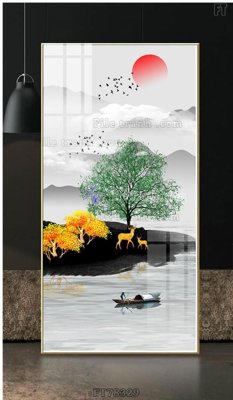 File tranh ảnh gốc Tranh treo pha lê gương FT78329 dùng cho in khổ lớn