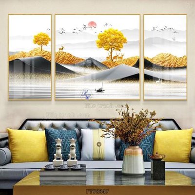 Download file gốc Tranh treo pha lê gương FT78347 (in lụa) nghệ thuật