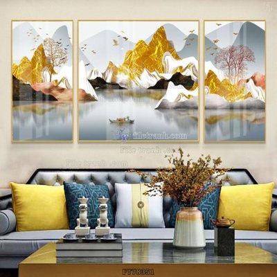 File gốc Tranh treo pha lê gương FT78351 (trang trí) phòng làm việc