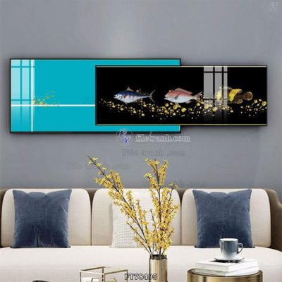 File gốc Tranh treo pha lê gương FT78495 (in tráng gương) hiện đại