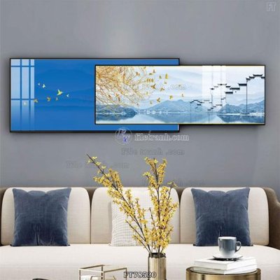 File tranh Tranh treo pha lê gương FT78520 (bản gốc) treo phòng ăn