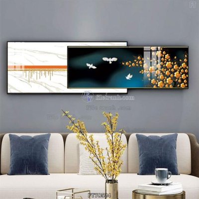 File gốc Tranh treo pha lê gương FT78524 (in mica) cắt laser