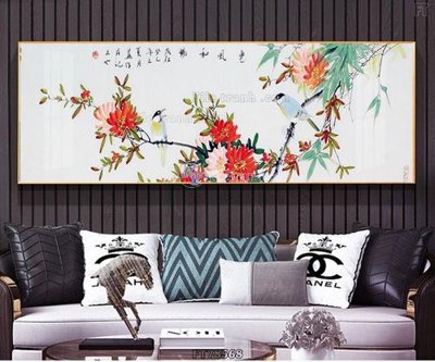 File in trần Tranh treo pha lê gương FT78568 (file gốc) phong thủy