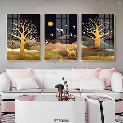 File tranh Tranh treo pha lê gương FT78640 (gốc) in backlit film