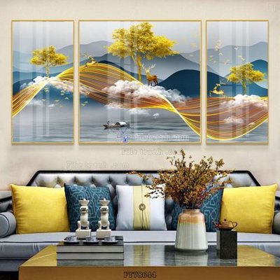 Download file gốc Tranh treo pha lê gương FT78644 (in mica) trang trí