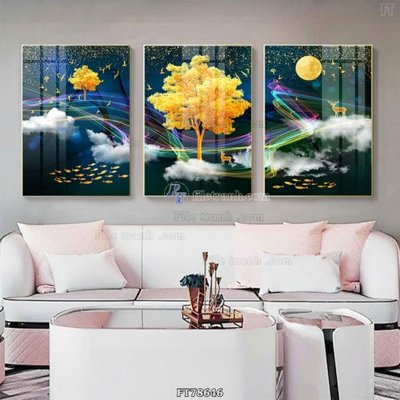 File tranh Tranh treo pha lê gương FT78646 (bản gốc) treo tường