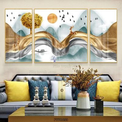 File PSD Tranh treo pha lê gương FT78653 (gốc) nhiều lớp (multi-layer)