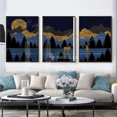 File in mica Tranh treo pha lê gương FT78670 (bản gốc) sắc sảo