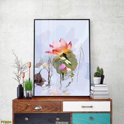 File gốc Tranh trang trí lối vào 1 tấm FT8004 (in tráng gương) sang trọng