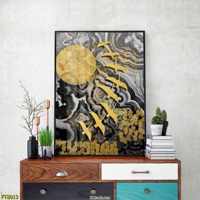 File gốc Tranh trang trí lối vào 1 tấm FT8013 (phong cách) tối giản