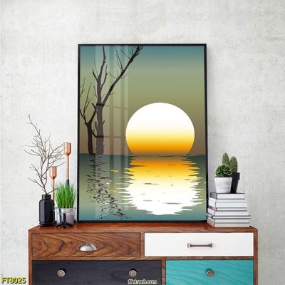 Hình ảnh file gốc Tranh trang trí lối vào 1 tấm FT8025 (chất lượng cao)