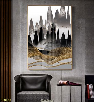 File gốc Tranh trang trí lối vào 1 tấm FT8133 (in tráng gương) hiện đại