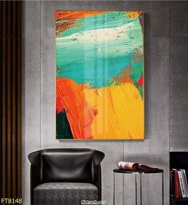 File gốc Tranh trang trí lối vào 1 tấm FT8148 (in lụa) tranh mã đáo