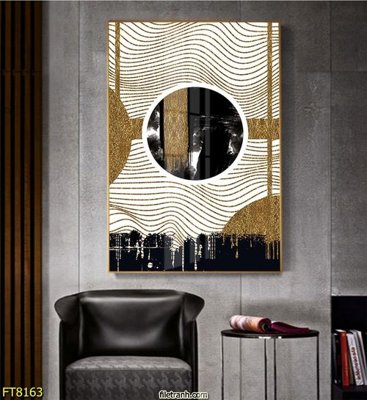 Ảnh gốc Tranh trang trí lối vào 1 tấm FT8163 (nét căng) in mica