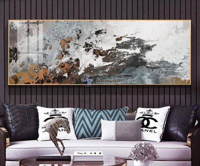 File gốc File tranh hiện đại pha lê gương FT818 (in lụa) hoa văn cổ điển