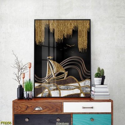 File tranh gốc in trần nhà Tranh trang trí lối vào 1 tấm FT8256 3D