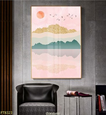 Ảnh gốc Tranh trang trí lối vào 1 tấm FT8323 (độ nét cao) in tráng gương