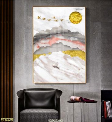 File tranh Tranh trang trí lối vào 1 tấm FT8329 (gốc) in trên kính