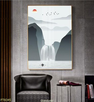 File tranh Tranh trang trí lối vào 1 tấm FT8345 (gốc) in trên kính