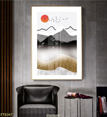 File gốc Tranh trang trí lối vào 1 tấm FT8347 (in lụa) cao cấp