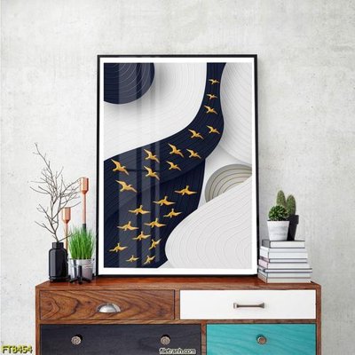 File gốc Tranh trang trí lối vào 1 tấm FT8454 (in lụa) hoa văn cổ điển