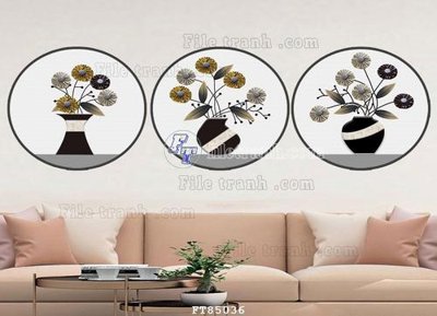 File gốc File tranh hiện đại pha lê gương FT85036 (cho in 3D) độc đáo