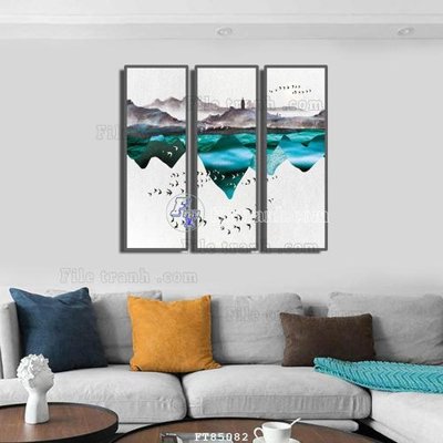 File tranh quảng cáo File tranh hiện đại pha lê gương FT85082 (download file gốc)