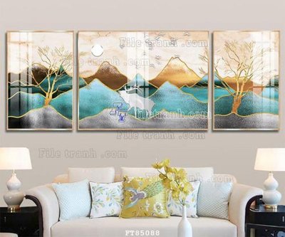 Tải file File tranh hiện đại pha lê gương FT85088 (ảnh gốc) 300dpi File tranh hiện đại pha lê gương FT85088