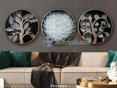 File gốc File tranh hiện đại pha lê gương FT85094 (in mica) trang trí